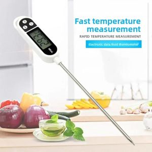 Thermomètre de cuisson en acier inoxydable imperméable 3s Stylo de sonde de réponse rapide pour barbecue cuisson viande lait hygromètre numérique