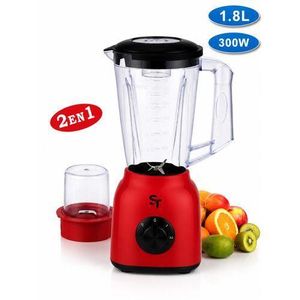 Partagez ce produit    STARTECH Mixeur Blender Avec Moulin Bols Incassable STBG-111- ROUGE - Garantie 12 Mois
