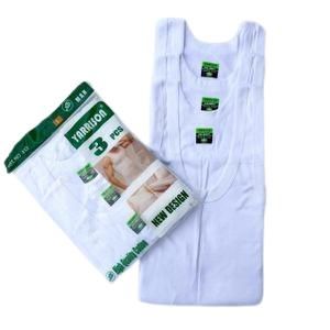 Pack de 3 Débardeurs Homme Yarrison Pur Coton - BLANC