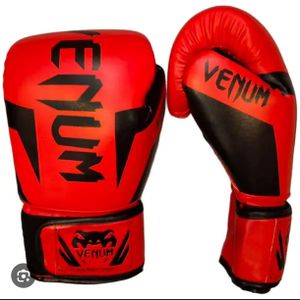 Gants de boxe en cuir synthétique et mousse triple densité 