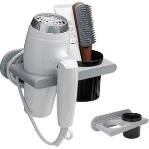 Support de sèche-cheveux mural auto-adhésif universel pour salle de bain, support multifonctionnel pour sèche-cheveux, organisateur d'outils de soins de coiffure