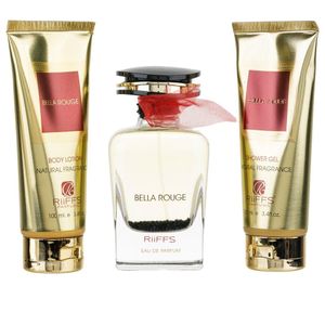 Riiffs Coffret Cadeau Bella Rouge, Riiffs, Femme, Eau de Parfum, 100ml + Gel Douche, 100ml + Lait pour le corps, 100ml