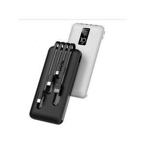 Wd Power Bank Bank Power Banks 4 Câbles De Charge Intégrés 10000mAh