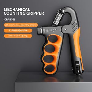Hand grip poignée de Musculation antidérapante Renforceur de doigt, avant bras  ajustable 5~100Kg avec Compteur Numérique
