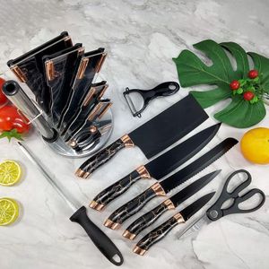  Coffret de couteaux de cuisine 6 pièces avec éplucheur