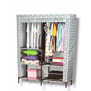 Armoire de Rangement Pliable avec Étagères et Penderie – Storage Wardrobe – Grande Capacité