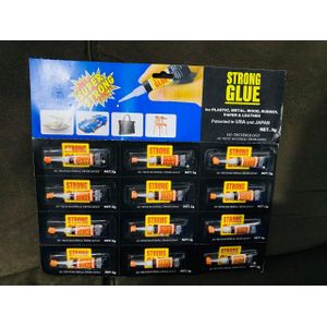 Plaquette de 12 Tubes de Colle Forte Multi-Matériaux - Strong Glue 3g  