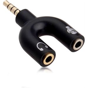 Câble Adaptateur Mini-Jack 3.5mm 1 Mâle à 2 Femelle pour Écouteurs Micro Casque