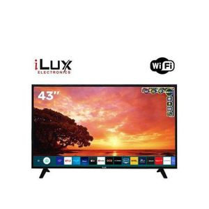 Ilux TV LED 43 Pouces Décodeur Intégré-WIFI-Android 24 Mois De Garantie. NOIR  24 Mois De Garantie. 