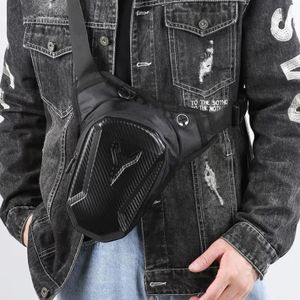 Sacoche de jambe latérale pour moto – Coque rigide en EVA – Sac banane décontracté pour extérieur – Pochette pour téléphone portable – Sac de hanche – Noir