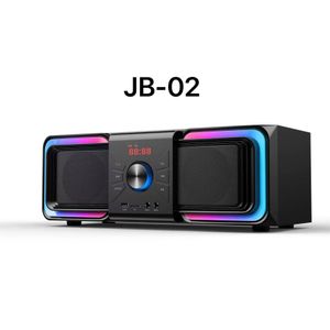 ALiTOP Enceinte Bluetooth JB-02 Haute Puissance avec Éclairage LED RGB – USB, TF, FM et Entrées Micro