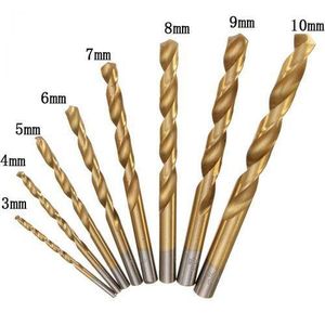 Jeu de 8 forets HSS titane 3 à 10 mm – Bois, métal et plastique