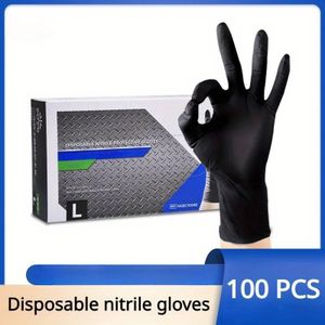 100 gants en nitrile jetables, gants de nettoyage de cuisine, gants de protection pour inspection