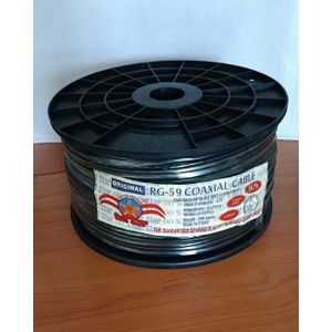 Câble Caméra Coaxial Avec Alimentation Gulf Star - RG 59 - Bobine 100 M - Cuivre - Noir