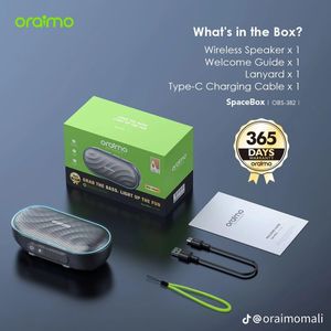 oraimo home Oraimo SpaceBox – Enceinte Bluetooth avec Spectacle Lumineux & Basses Puissantes