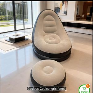 fauteuil gonflable avec pouf assorti 