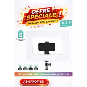 RL-11S LED Soft Ring Light – Lampe Anneau LED avec Télécommande pour Vidéo & Selfie