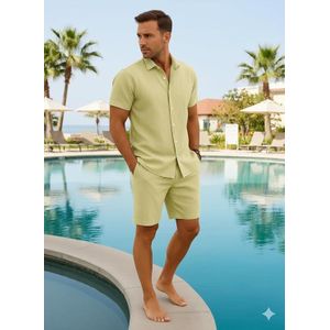COOFENRISY Ensemble de 2 pièces : chemises à manches courtes et shorts