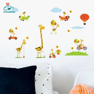 Cloudoon Stickers muraux girafe phosphorescents, 19PCS déco d'enfants lumière verte