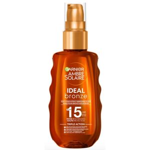 GARNIER AMBRE SOLAIRE Huile Solaire SPF15 Idéal Bronze 150ml Importé De France 
