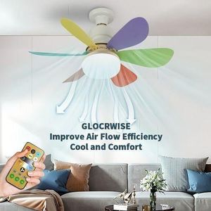 Ventilateur de plafond enfant, Plafonnier ventilateur LED, Luminaire ventilateur telecommande, Ventilateur pales colorees, Deco chambre bebe originale, Ventilateur de plafond silencieux, Lustre ventilateur de chambre, Lampe ventilateur 2 en 1.