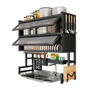 Meuble égouttoir et rangement de cuisine sur évier 
