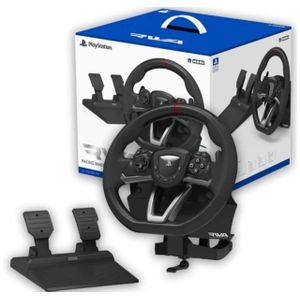 Volant Hori Racing Apex pour PS5, PS4 et PC - Noir SPF-004UGris + Pédales
