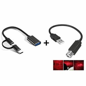USB LED + câble adaptateur OTG type C offert