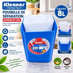 Poubelle de Séparation Humide et Sec 