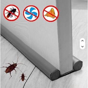 Bas de Porte Double Face 1 pièce- Anti Courant d'Air, Anti Poussière & Anti Bruit - Ajustable - Boudin Bas De Porte Protection Contre Courant D'Air Et Insecte - Multicolore