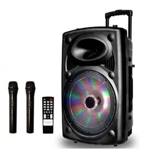 Enceinte Bluetooth Portable D15 + 2 Micros + 1 Télécommande + 1 Chargeur - Noir