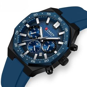 Curren Montre Montre, Montre De Luxe Pour Hommes, étanche,Quartz Analogique, LED, Nouvelle Collection C8489 