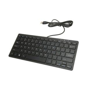 Mini Clavier, Clavier d'ordinateur Portable Filaire USB Ultra Fin, 78 Touches pour Une Utilisation à Domicile et au Bureau, Conception de Touches en Ciseaux Confortable