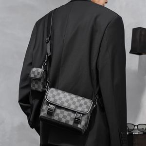 Mode Sac bandoulière homme avec pochette – Cuir PU