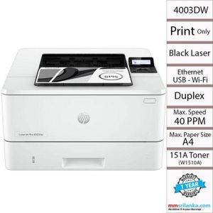Hp LaserJet Pro 4003dw Imprimante Laser Monochrome - Impresion - blanc - noir