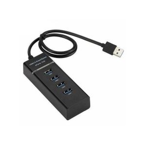 PC Multi HUB USB 3.0, 4 Ports Haute Vitesse, Compatible uniquement avec un Ordinateur Portable et PC Plug and Play, aucun pilote nécessaire.