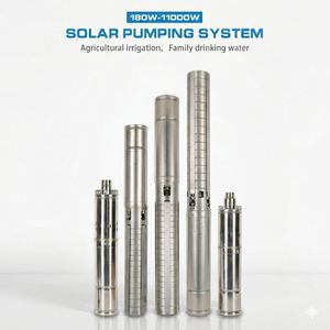 Pompe Solaire Submersible en Acier Inoxydable – Haute Performance – 24V à 380V