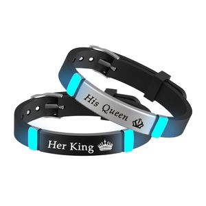 Autre Bracelets Couple His Queen & Her King – Duo Romantique Ajustable, Symbole d’Amour Éternel
