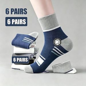 Lot de 6 paires de chaussettes de sport respirantes en maille de qualité supérieure , épaisseur moyenne unisexes et décontractées