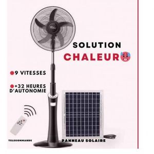 Ventilateurs Economique Rechargeable Et Télécommandé 16 Pouce Livrer Sans Panneaux