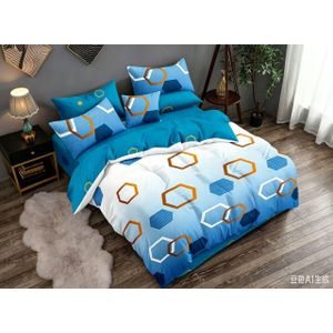 Mika Parure de Lit Complète 2 Draps + 2 Taies d’oreiller, Motif Géométrique Coloré, Idéale pour Maison, Mariage ou Cadeau