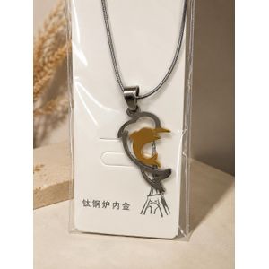 Collier Pendentif Dauphin en Acier Inoxydable – Bijou Élégant