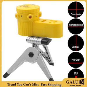 GALUIN Niveau laser LV06 - Outil de mesure domestique multifonctionnel 4-en-1 avec faisceau vertical/horizontal et trépied rotatif - Jaune, Argent