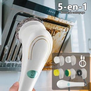 Brosse de nettoyage électrique multifonction USB pour nettoyage de cuisine et chargement, modèle à main portable