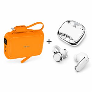 Hepu Écouteurs Bluetooth Sans Fil Premium + Power Bank – Pack Recharge Intelligente