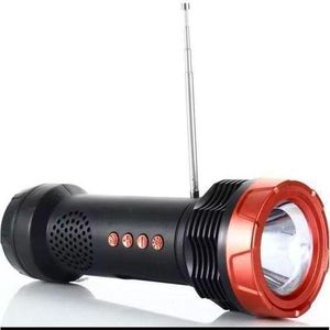 Lampe de poche LED à change solaire Multifonctionnelle avec Haut- parleur Bluetooth couleur noir