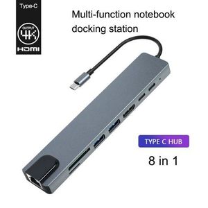 8 En 1 Adaptateur Répartiteur Multi-ports USB Type Chu B