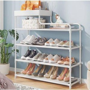 Etagère De Rangement De Chaussures-5 Etages BLANC