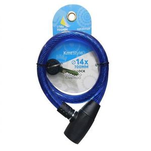 Antivol à Câble KmtStyle - Ø14mm x 700mm - Haute Résistance avec Gaine de Protection - Serrure à Clé Sécurisée