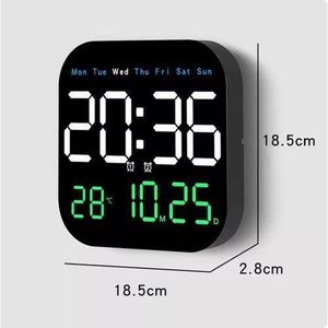 L'horloge Murale Numérique à LED Affiche La Température Et Peut être Contrôlée Vocalement